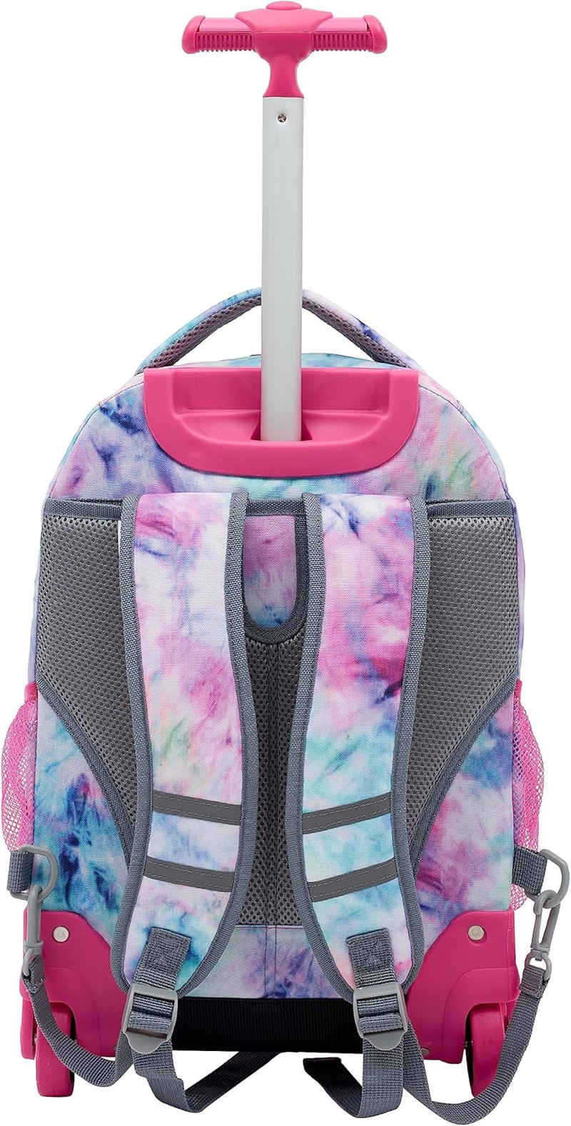 18" Rolling Backpack with Shoulder Straps, Tye Dye