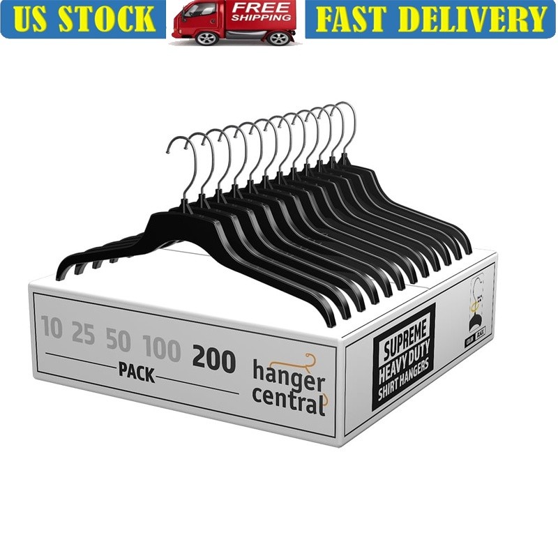 Heavy Duty Recycled Plastic Clothes Hangers W/ Swivel Hook Men Women Kids New