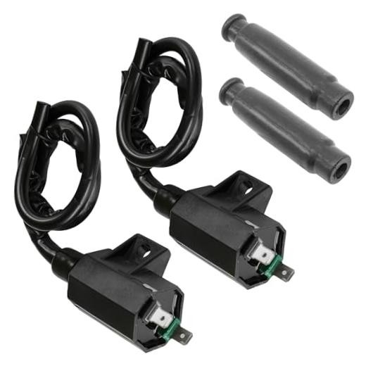 Ignition Coil w/Spark Plug Cap Compatible with Kawasaki Brute Force 650 2005