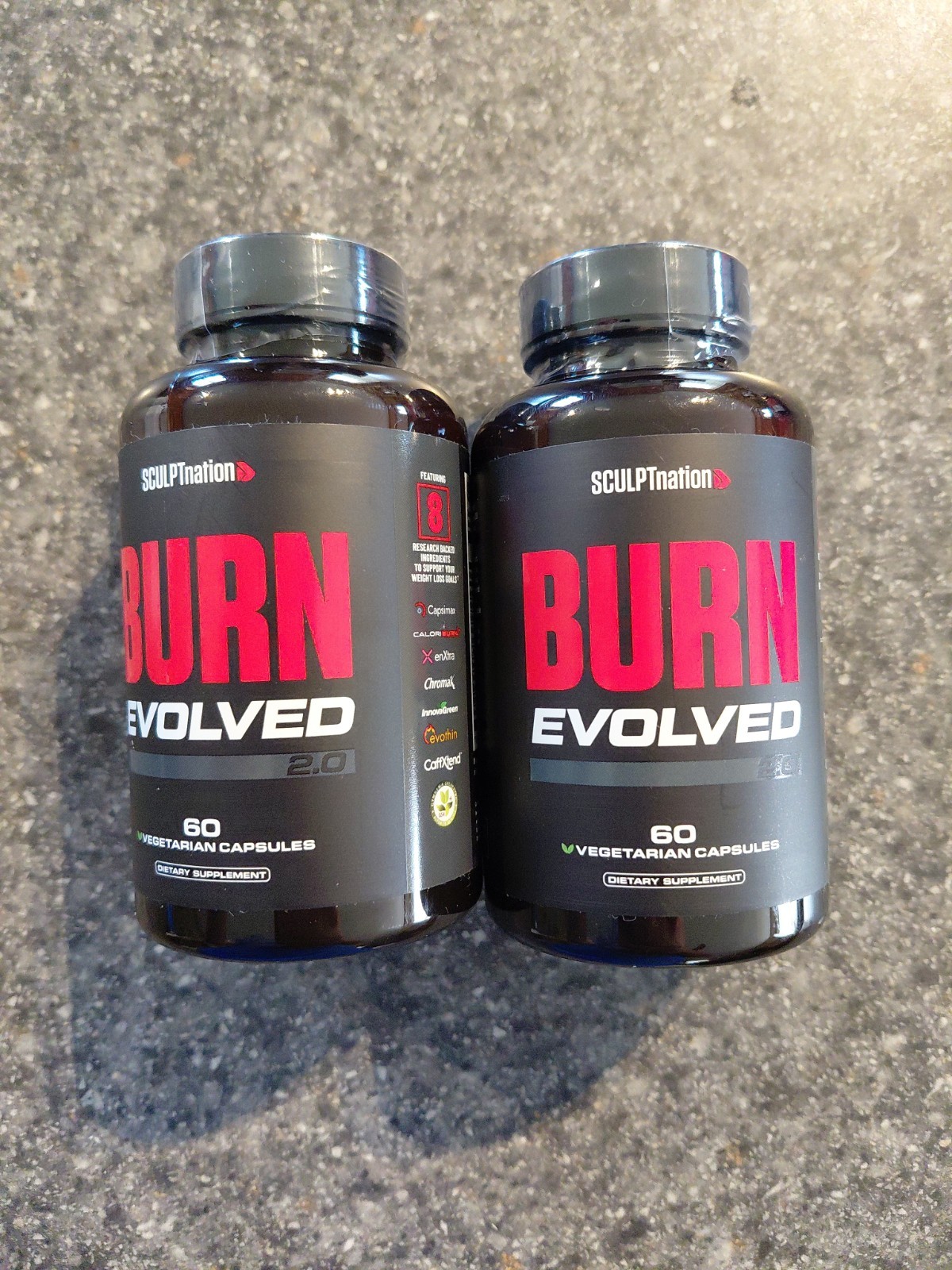 Sculptnation 2 Pack BURN EVOLVED 2.0 Vegetarian Dietary  Supplement 60 Capsules
