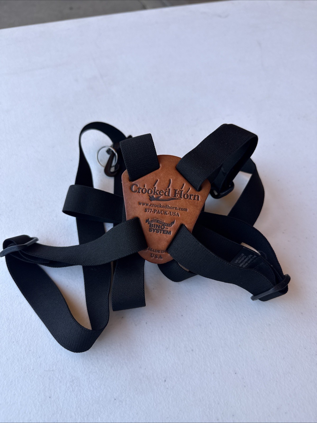 Crooked Horn Outfitters Bino-System Binocular Harness Straps Made in USA Black