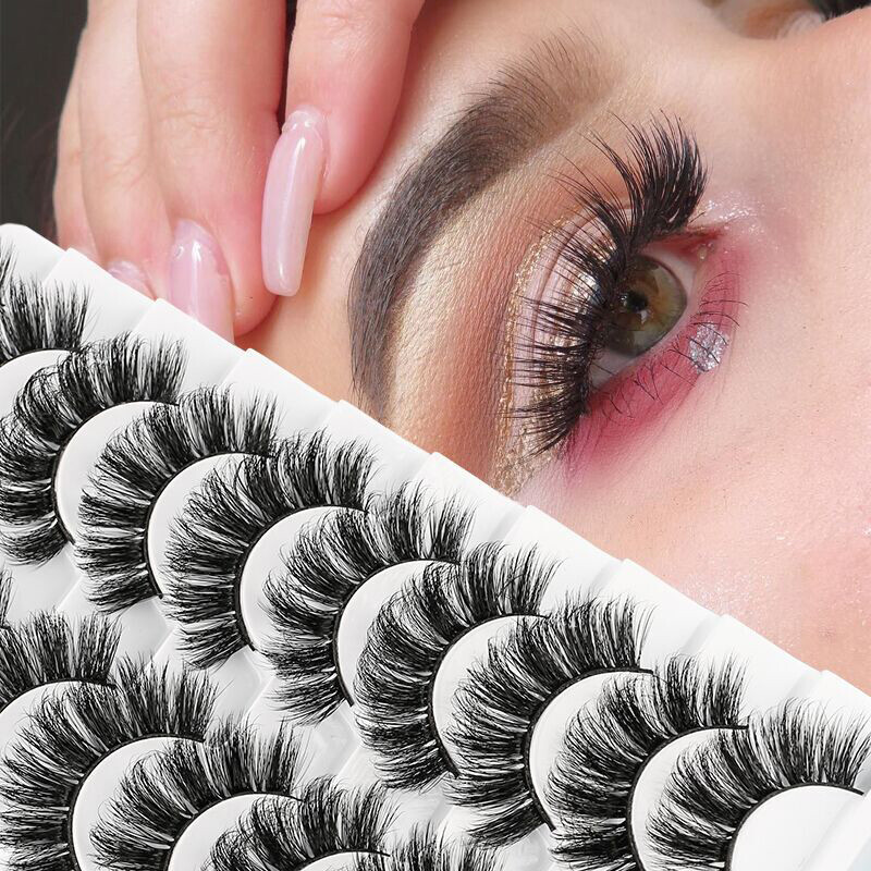 10Pairs 3D Bushy Volumes DD Curl False Eyelashes Lash Extension Dense Fluf❥