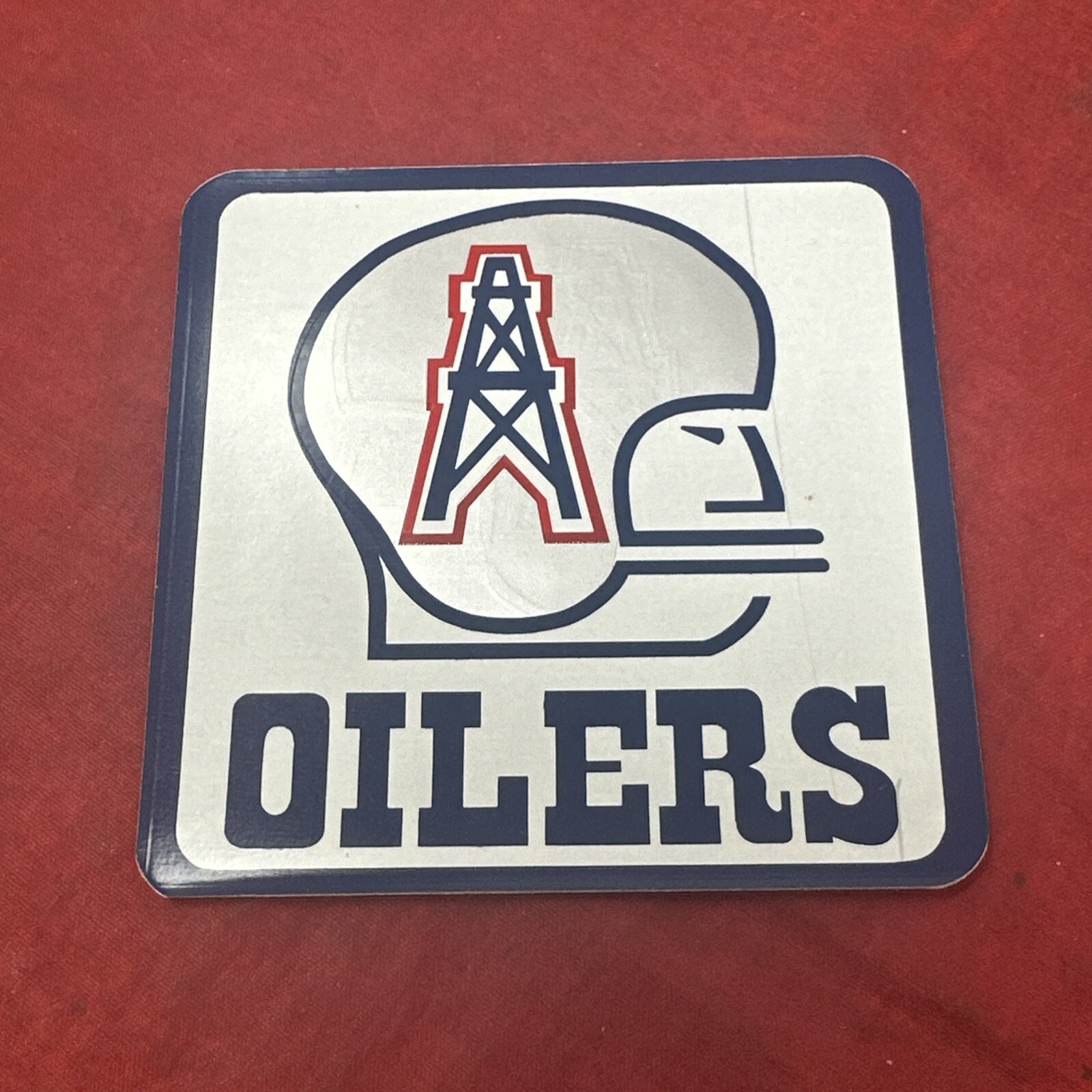 NFL Football Houston Oilers Vintage 1970's Logo Football Sticker NOS