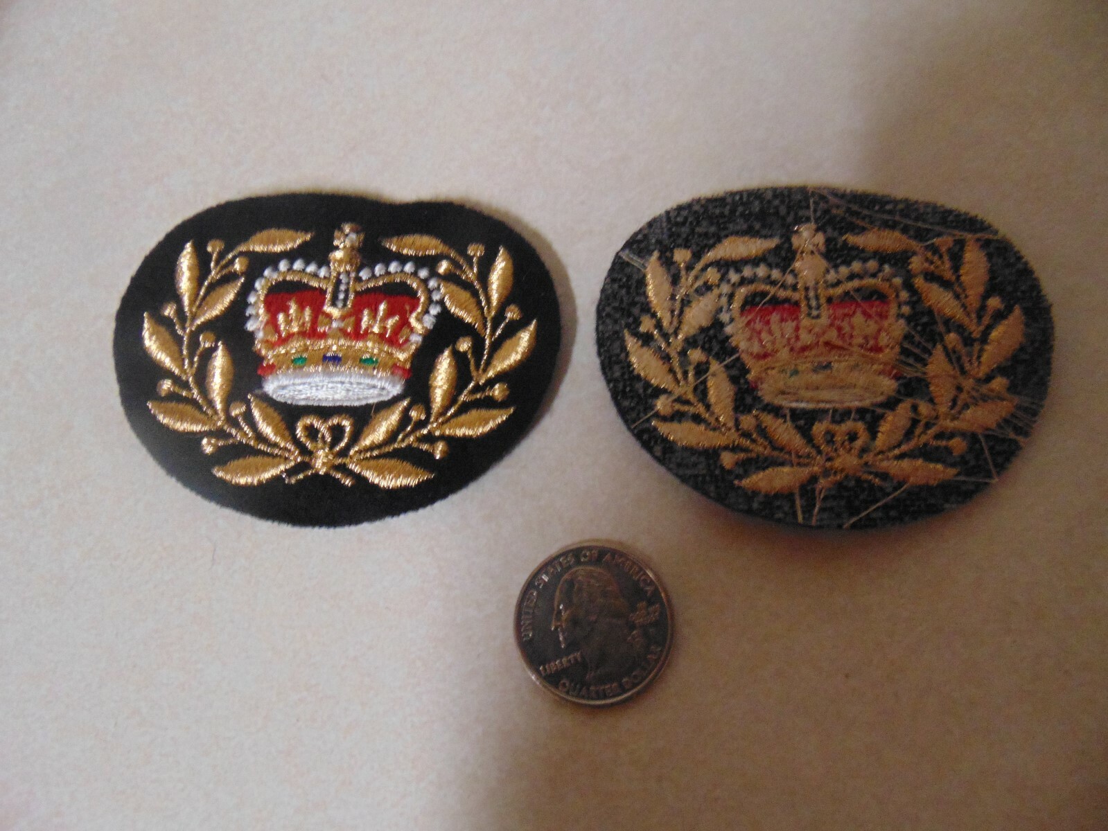 CANADIAN MILITARY PATCH INSIGNIA RANK OFFICER CROWN IN WREATH CPO 2 CHIEF PETTY