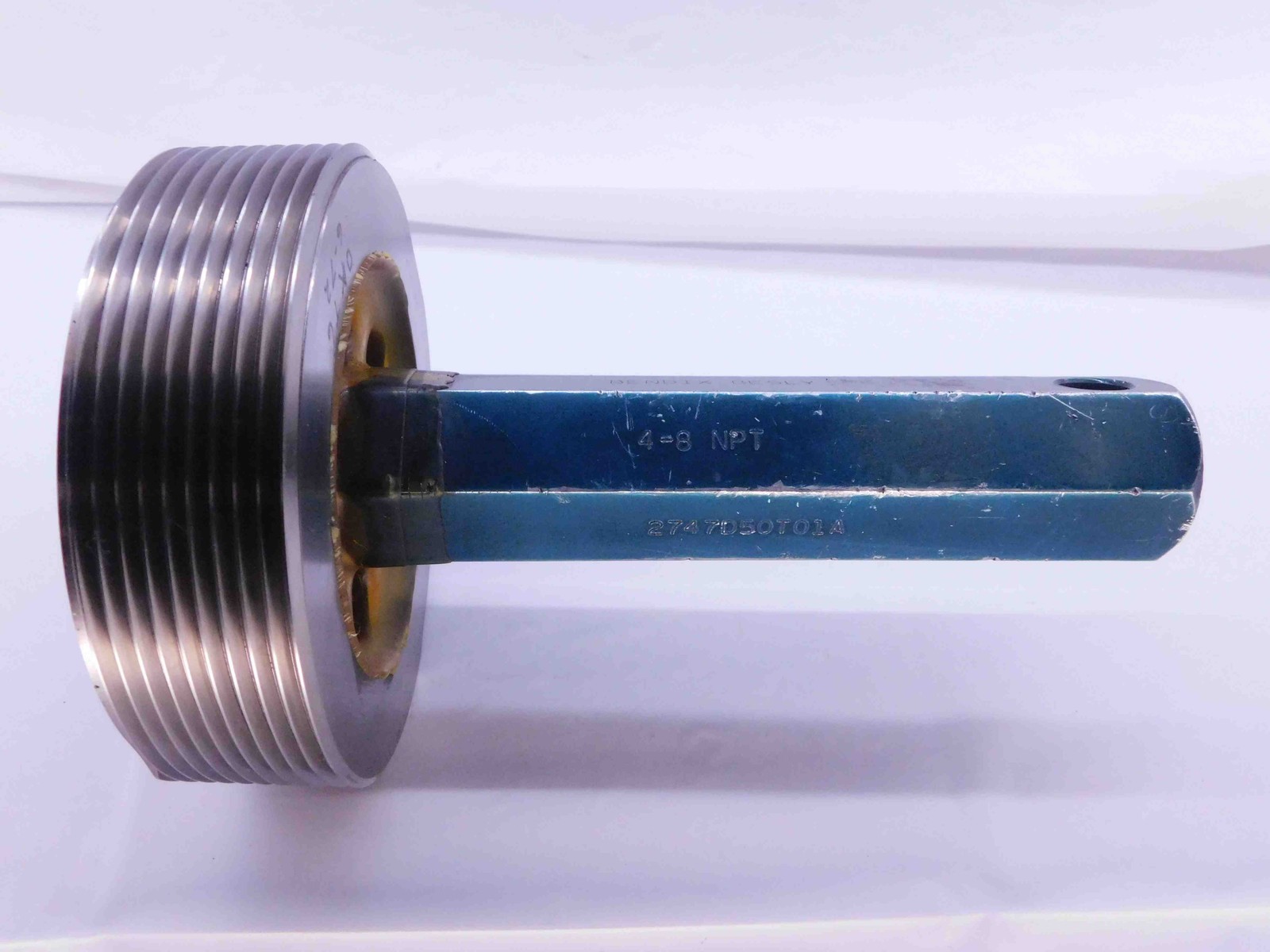 4" 8 NPT L1 PIPE THREAD PLUG GAGE 4.0 4.00 4.000 4.0000 N.P.T. NATIONAL TAPER