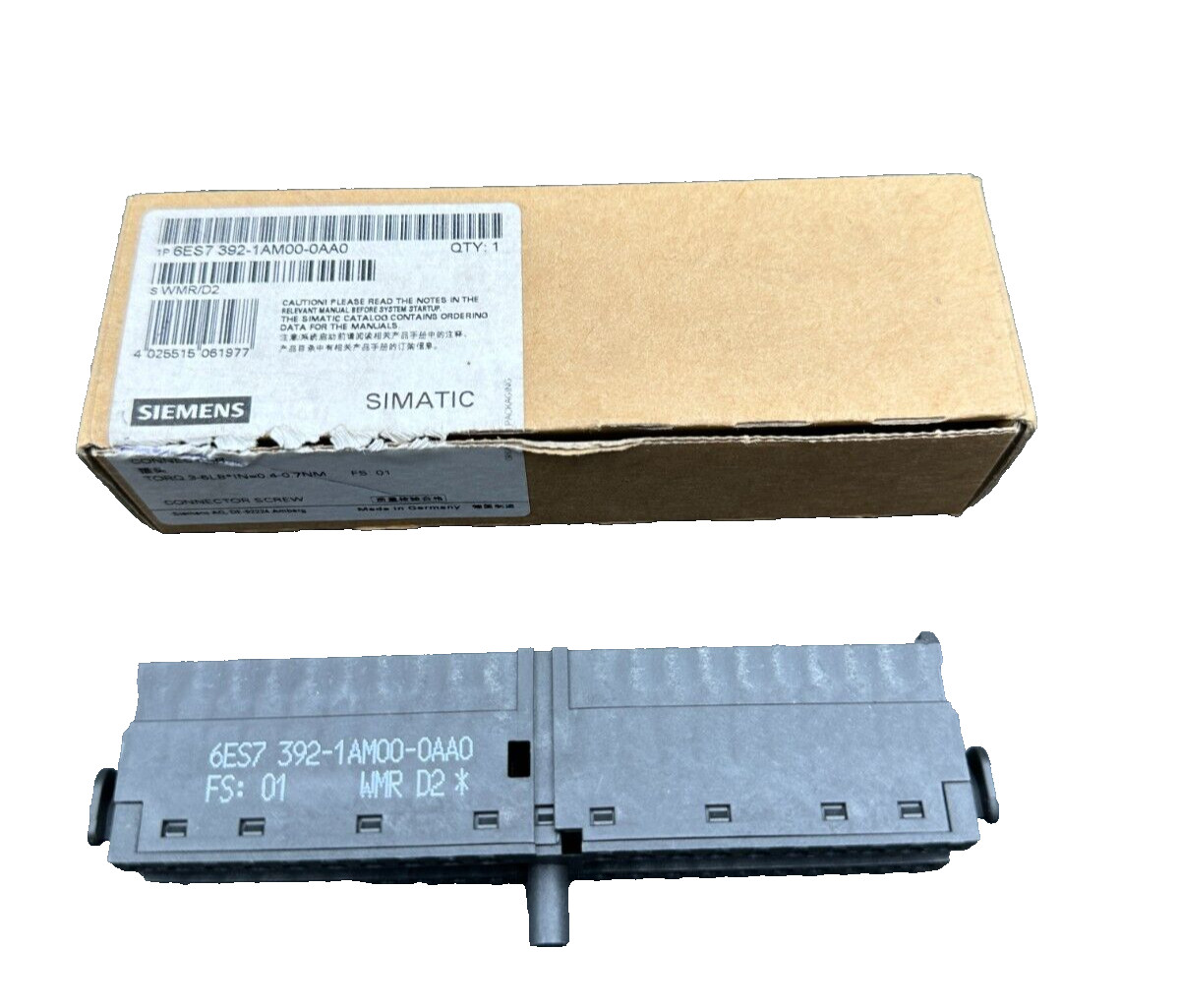 SIEMENS 6ES7392-1AM00-0AA0 SIMATIC Connector Screw