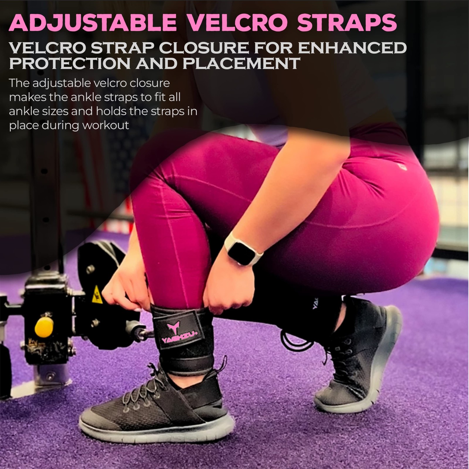 Ankle Straps for Cable Machines Women, Glute Kickback Cable Machine Attachmen...