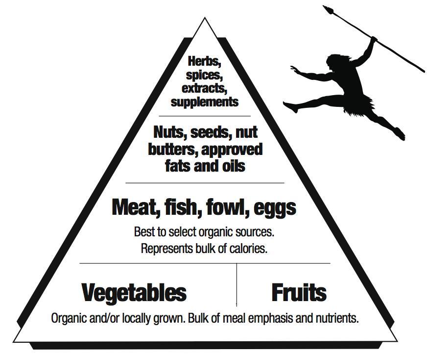 Paleo Food Pyramid Healthy Eating Meal and Diet Plan 12 x 18 Poster