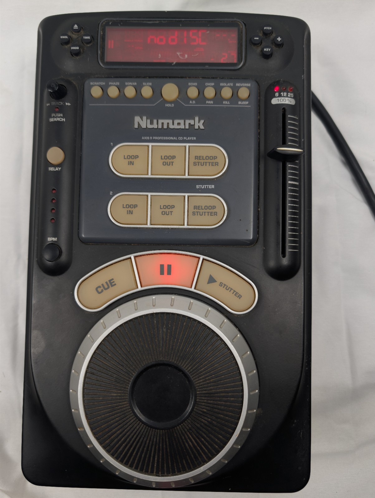 Pair Numark Axis 9 Professional DJ CD Players Tested POWERS ON