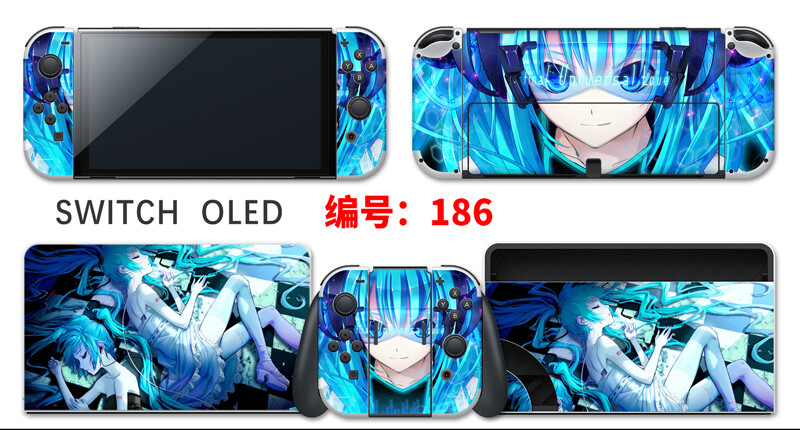 Vinyl Decal Skin Sticker Protector for Nintendo Switch OLED Anime Girl #186