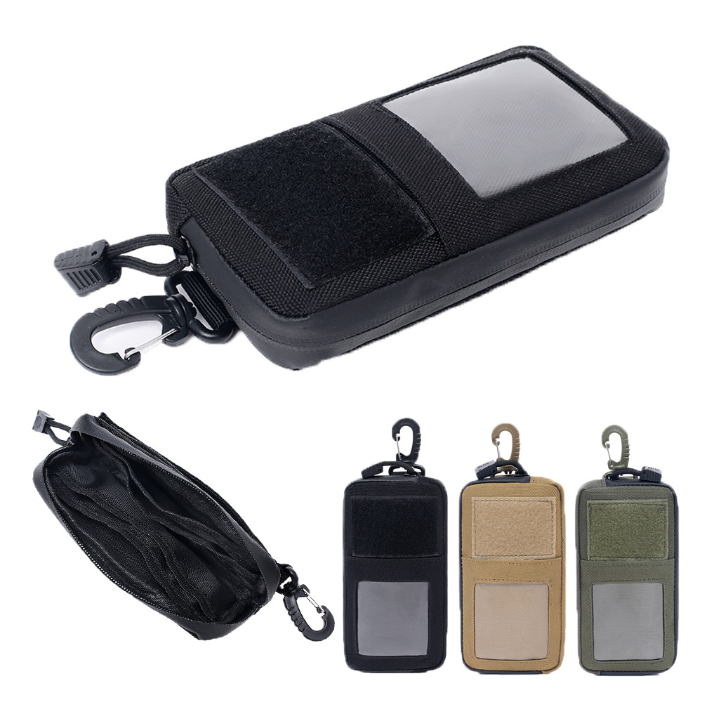 Tactical Wallet Card Bag Nylon Wallet Phone Pouch Key Pack Coin Purse Waist Bag