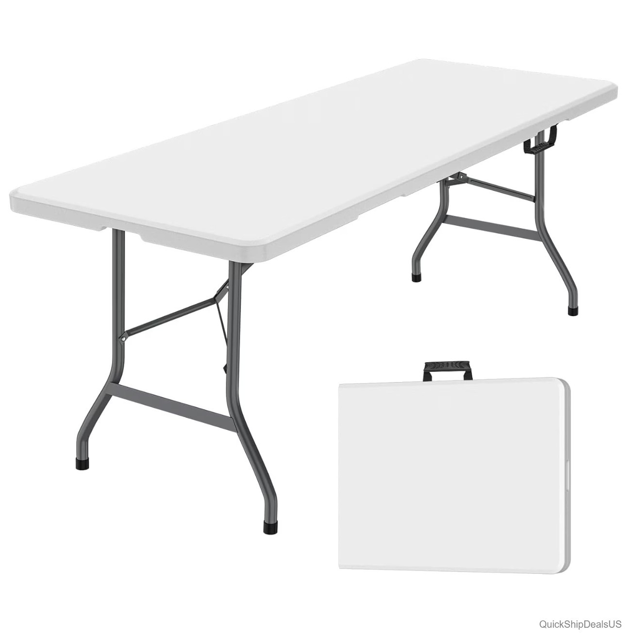 Folding Table 6 Foot Plastic Fold in Half Indoor Outdoor Picnic Party Dining