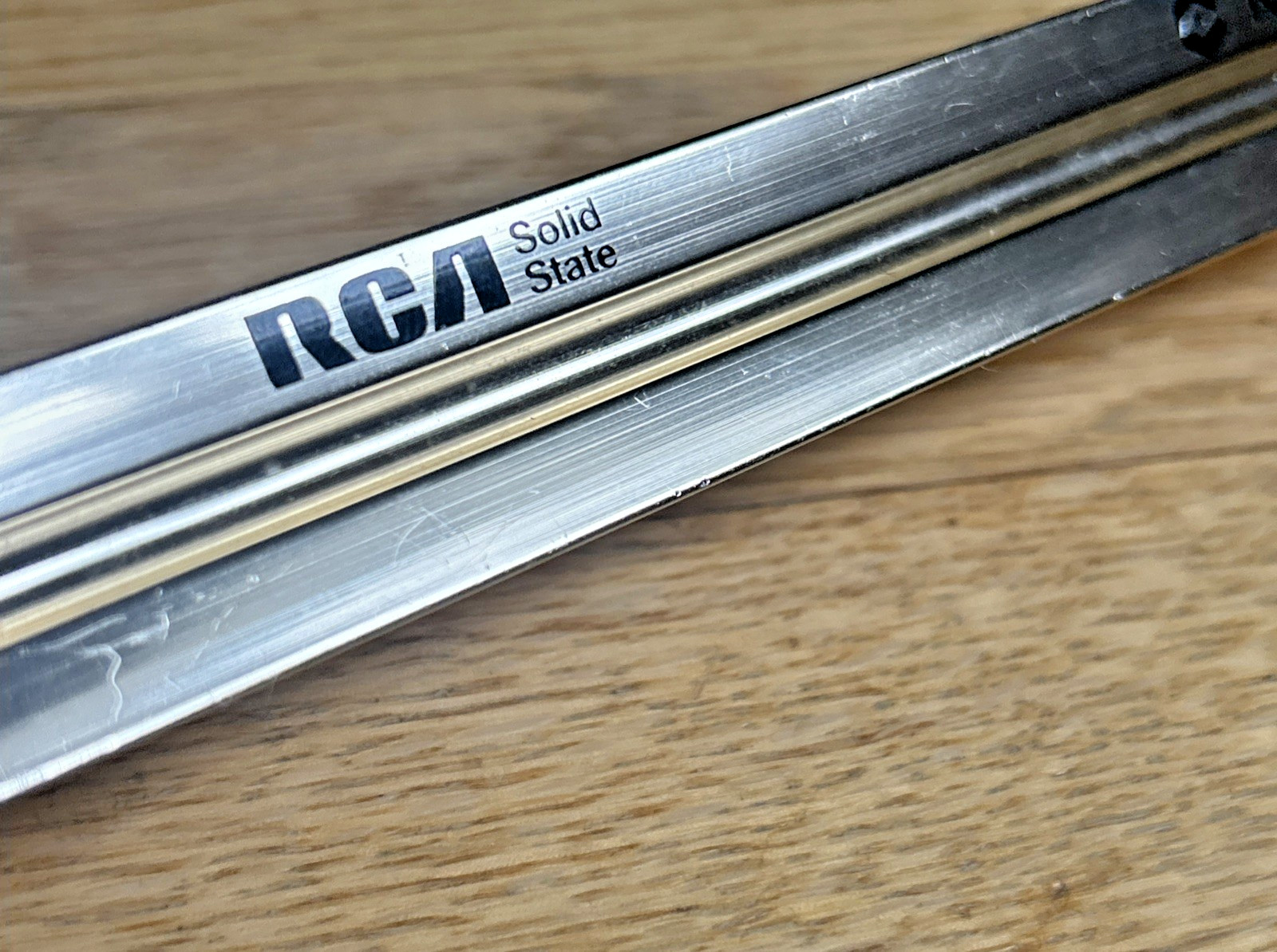 Vintage NEWARK ELECTRONICS / RCA Solid State BRASS Architectural Triangle Ruler