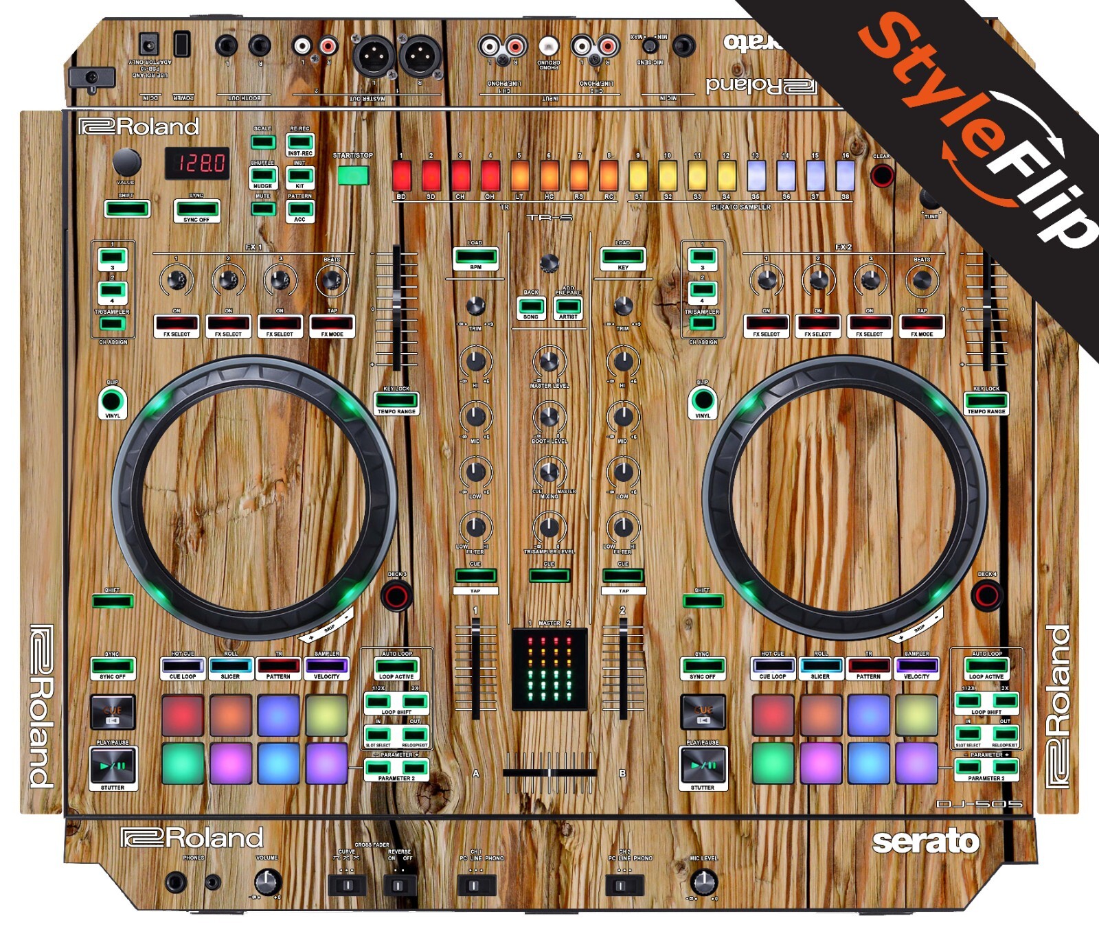 Roland DJ 505 Skins | Wood 4 | Protective Decal | StyleFlip Skins