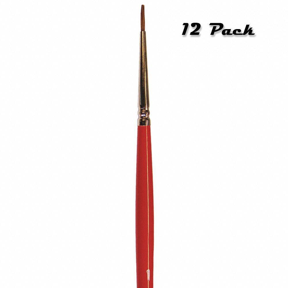 Wooster Brush Red Sable Oil Round F1620 Size #1 Artist Brush - Pack of 12