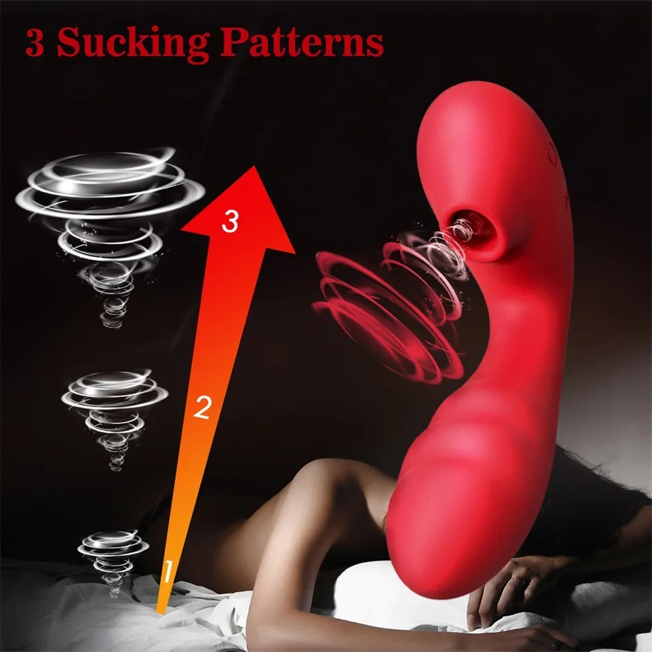 Clit Sucking Vibrator Dildo G-spot Oral Massager Vibrator Sex Toy w/FREE Toy