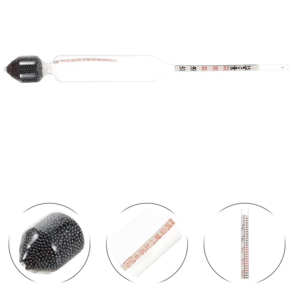 4 Pcs Dairy Density Meter Kitchen Supply Laboratory Testing Hydrometer