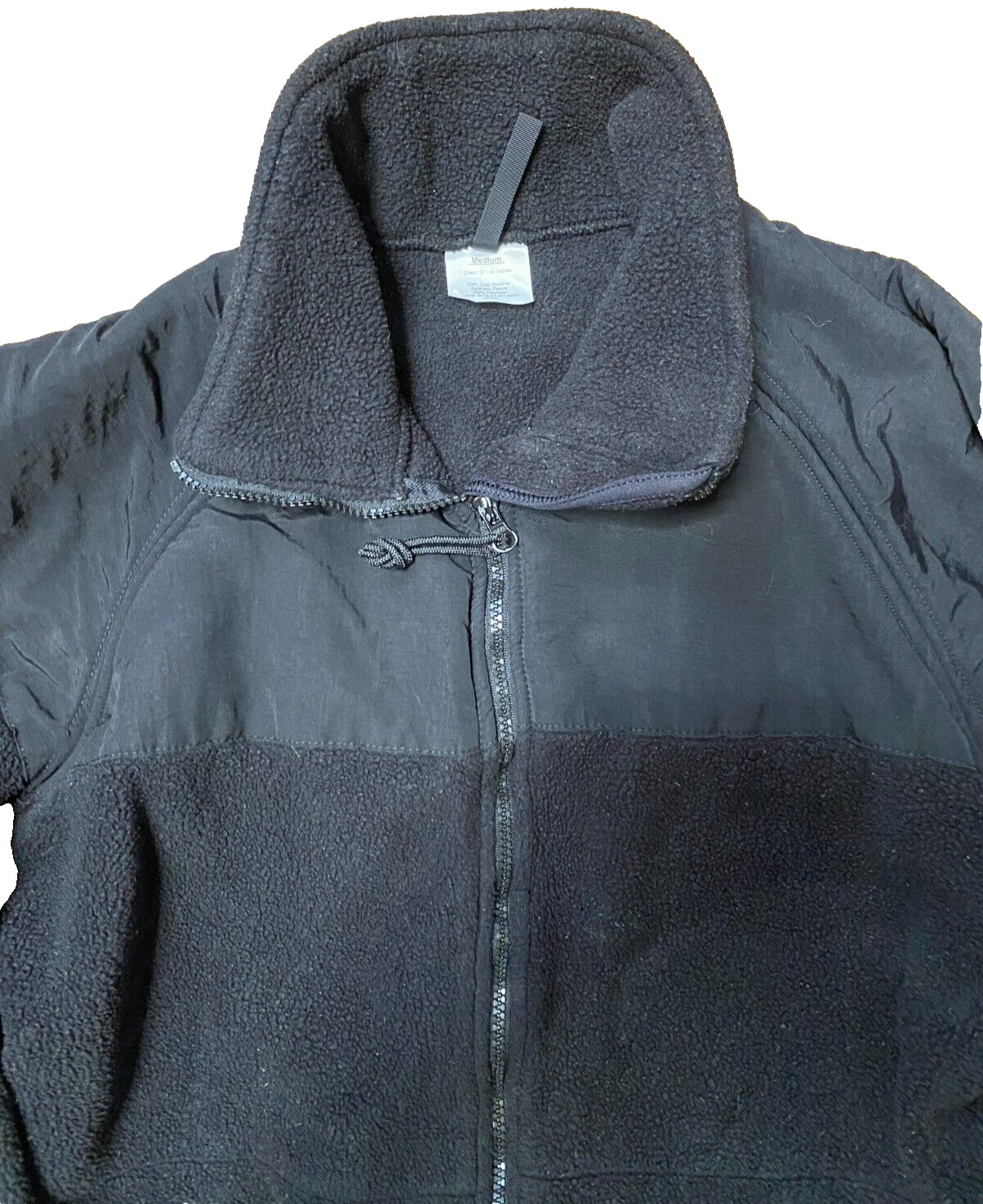 Army Fleece Cold Weather Jacket Black Medium