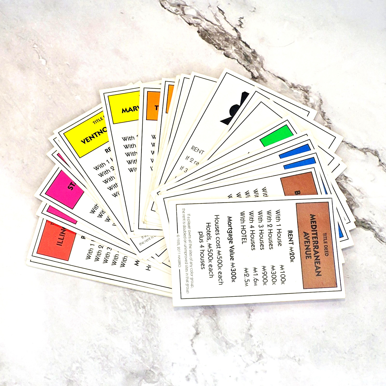 Monopoly Electronic Banking 2011 Replacement Title Deed Card – Choose Property