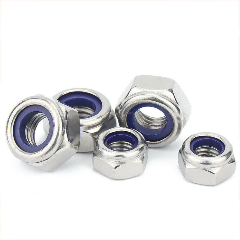 Hex Locking Nut M3 M4 M5 M6 M8 M10 Hexagon Hex Non-Slip Nuts A4 Stainless Steel