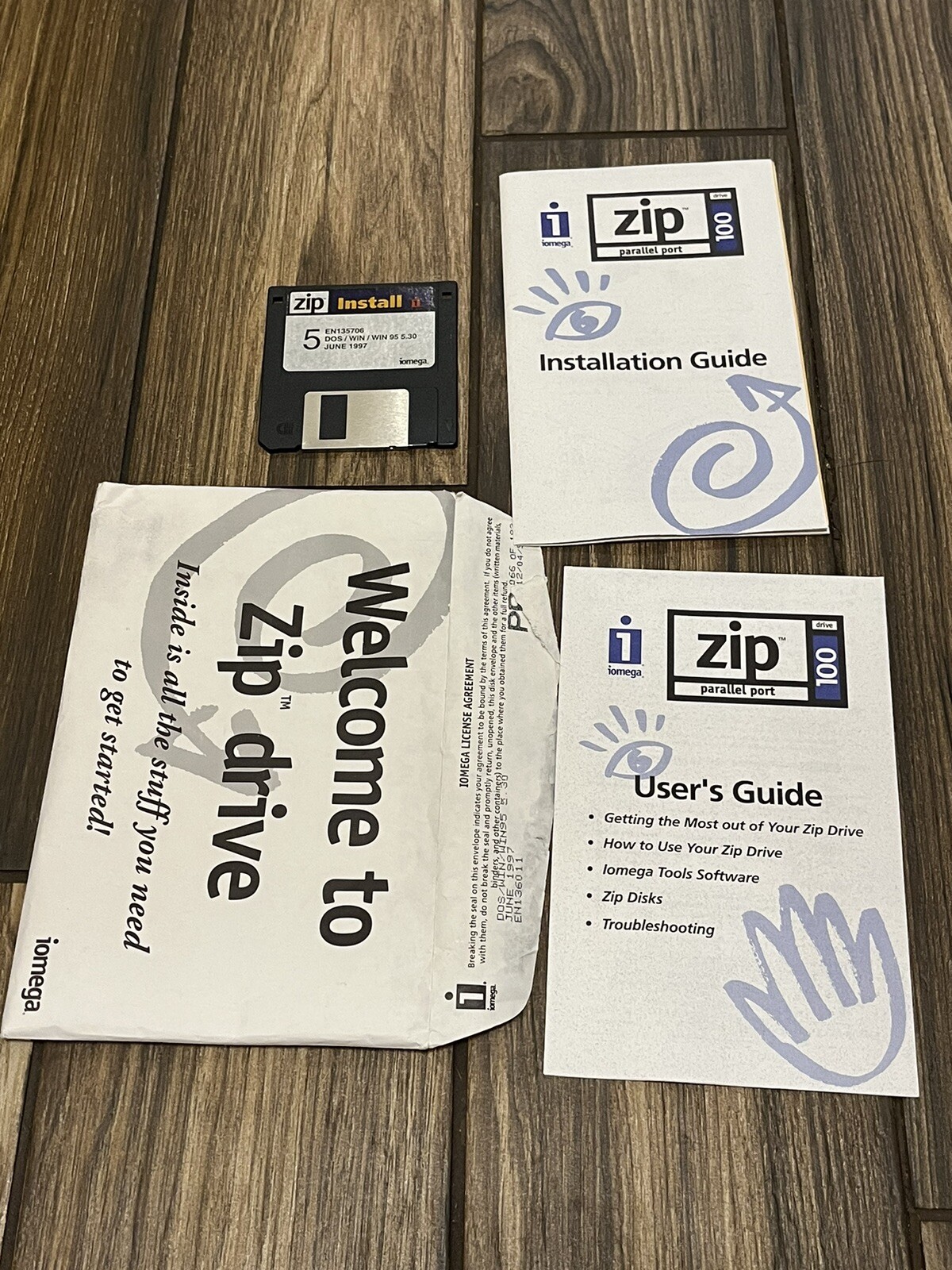 Iomega Zip 100 USB External Parallel Port Disc Drive Z100P2 Pwork Case And Cable