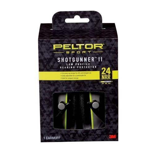 3M Peltor Sport Shotgunner II 24-NRR LOW PROFILE HEARING PROTECTOR EARMUFF NEW
