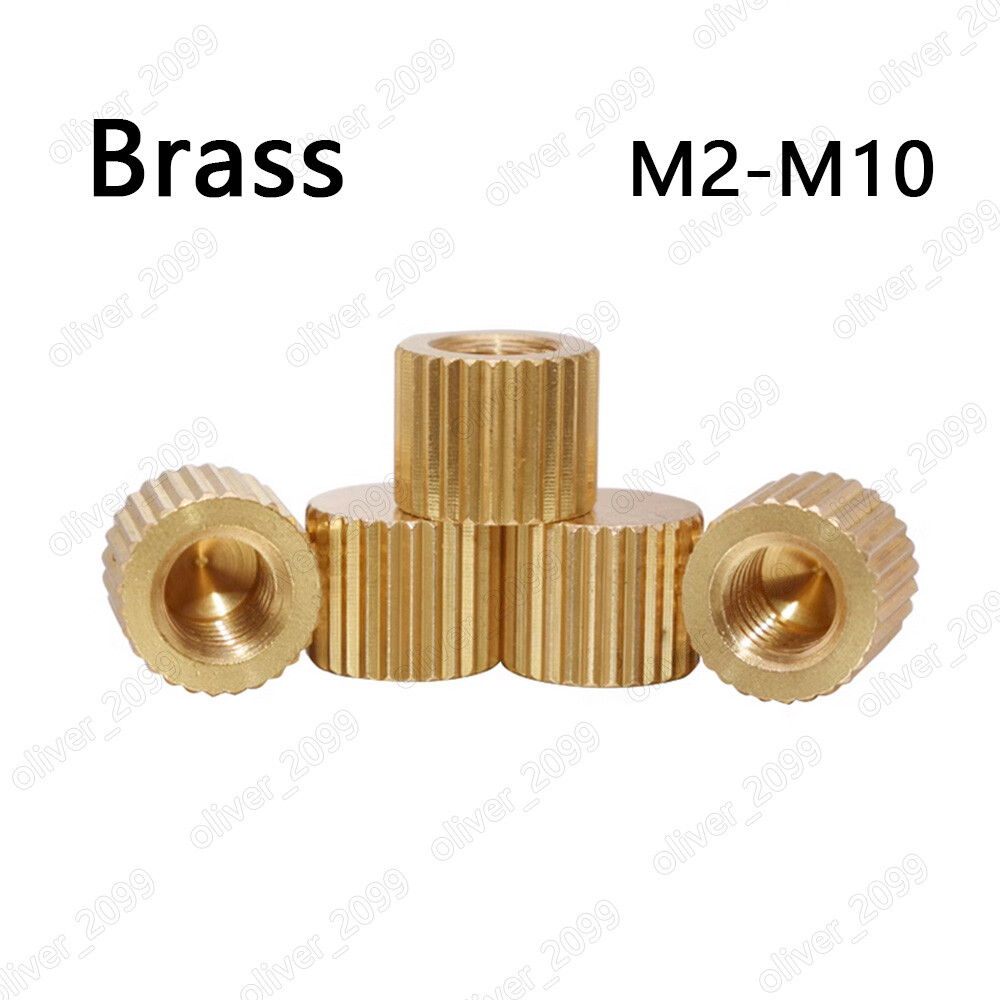 Brass Flat Head Knurled Nuts M2 M2.5 M3 M4 M5 M6 M8 M10