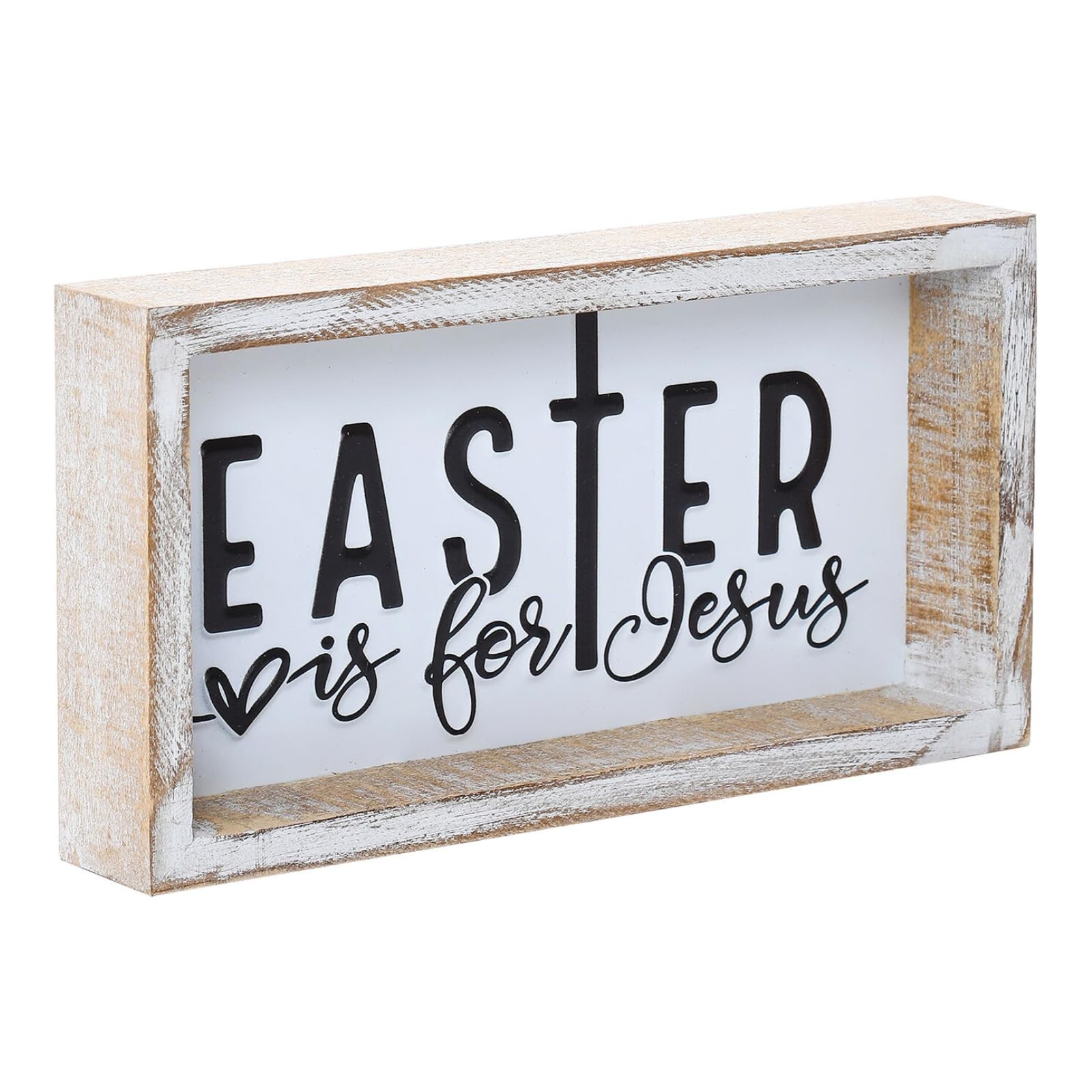 Religious Easter Decorations, Rustic Christian Easter Decor, Spring Table Dec...