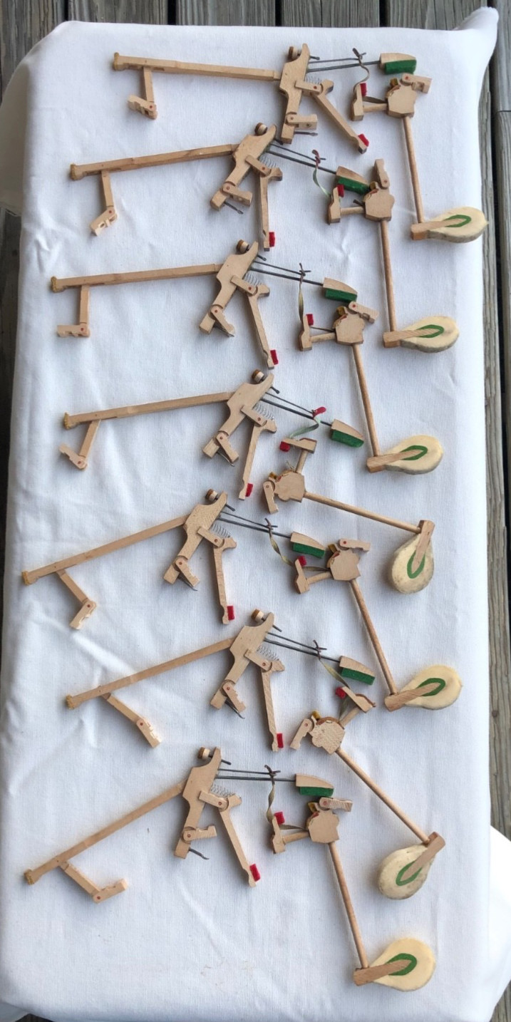 VTG Player Piano Repair Parts Action Whippen 7 Pieces Wood Felt & For Crafters