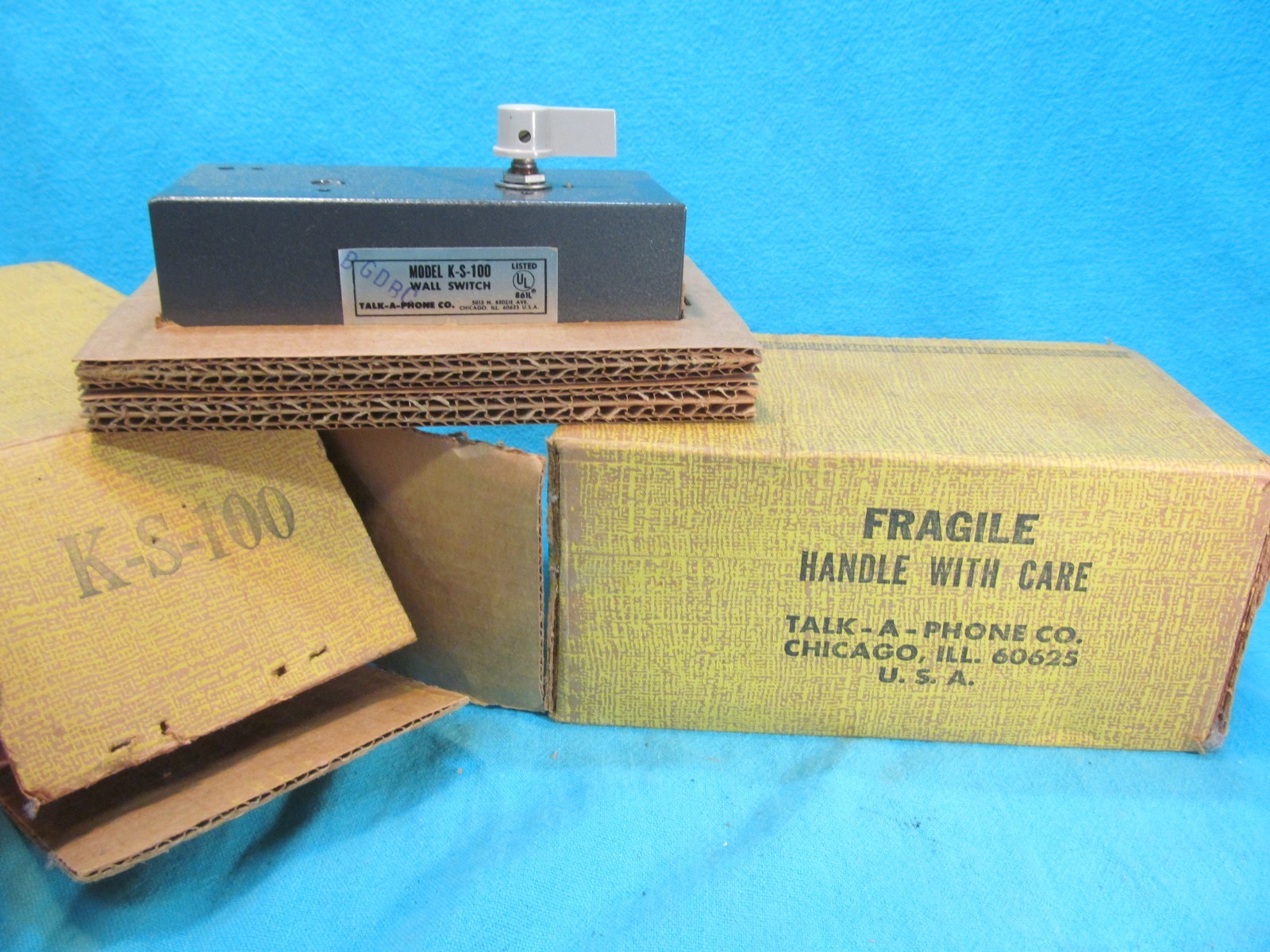 NEW OLD STOCK LOT OF 2 TALK-A-PHONE K-S-100 INTERCOM WALL SWITCHES