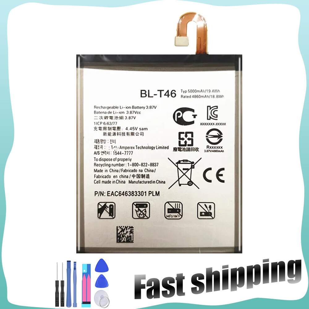 BL-T46 Replacement Battery For LG V60 ThinQ 5G LM-V600AM High Capacity 5000mAh