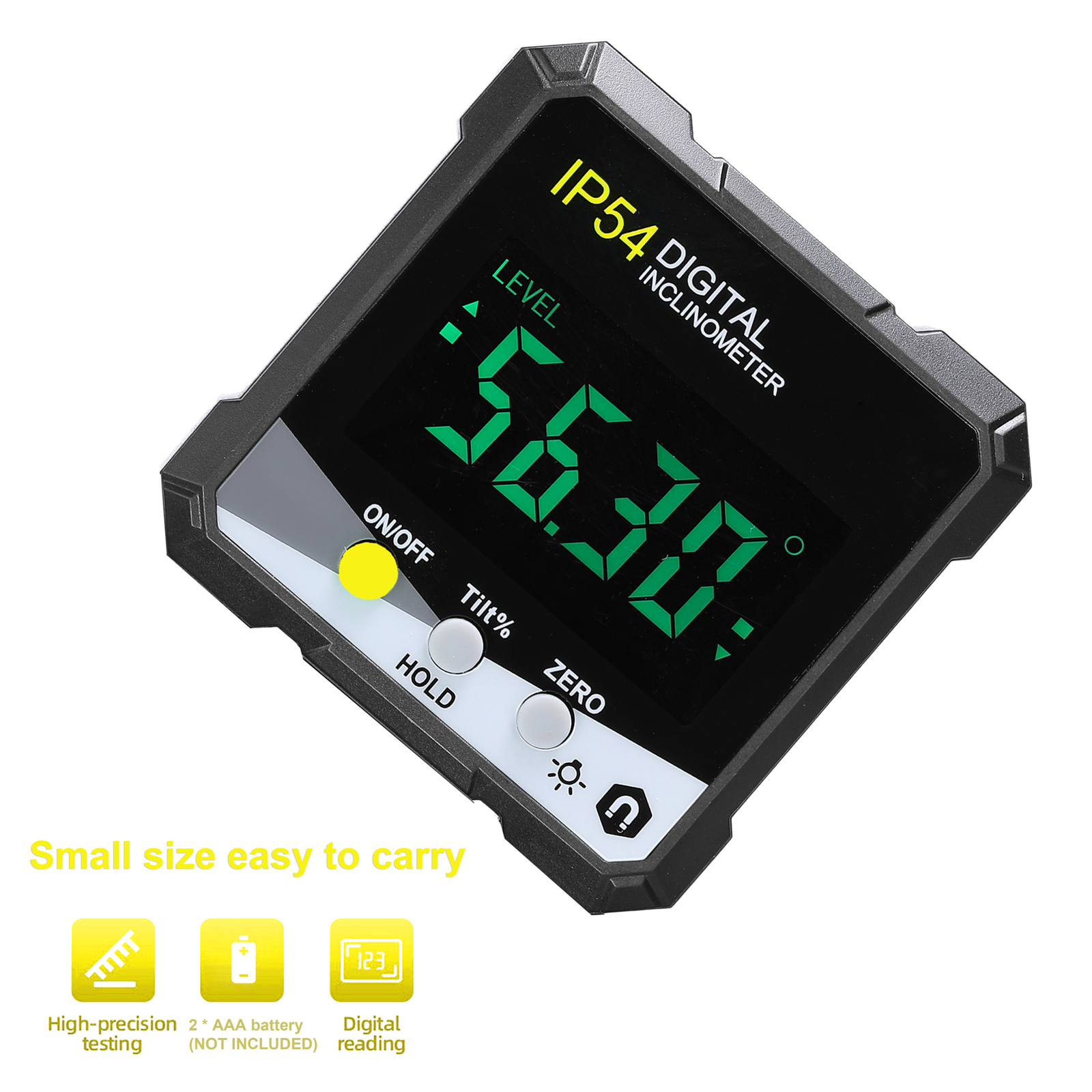 IP54 4*90° Portable Digital Inclinometer LCD Backlight Digital Protractor P8V4