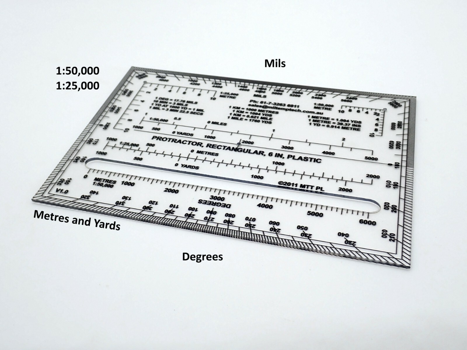 6IN Rectangular Protractor