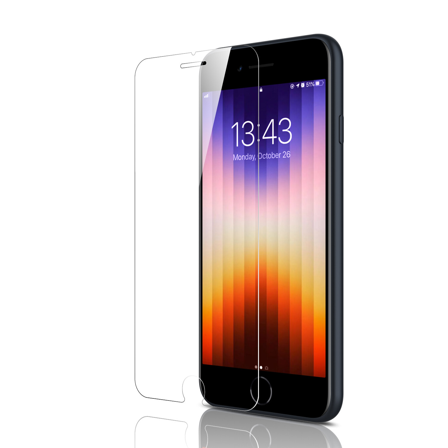 For iPhone 7,8,SE 2nd,3rd Gen 2022/2020 Liquid Silicone Case,HD Screen Protector