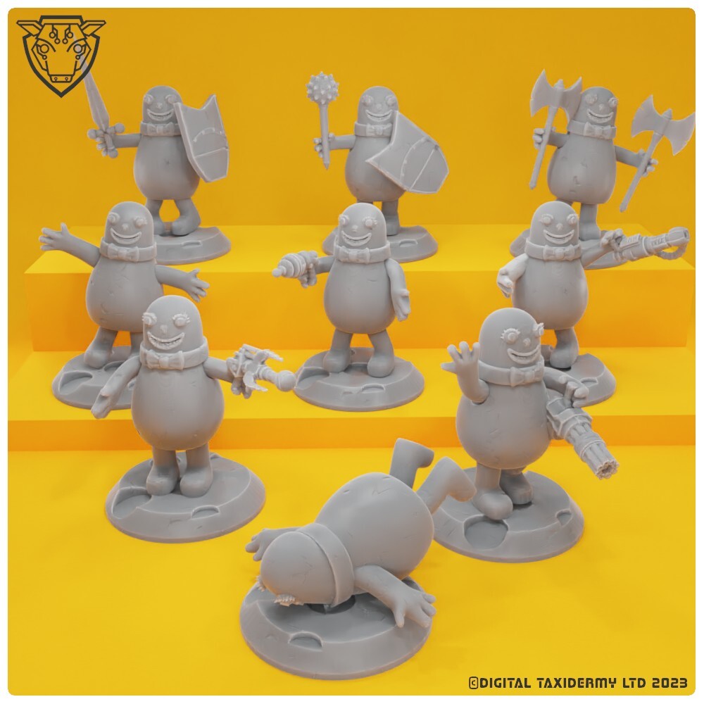 Mr Blobby tabletop wargaming miniatures Crinkley Bottom DND Stargrave Frostgrave