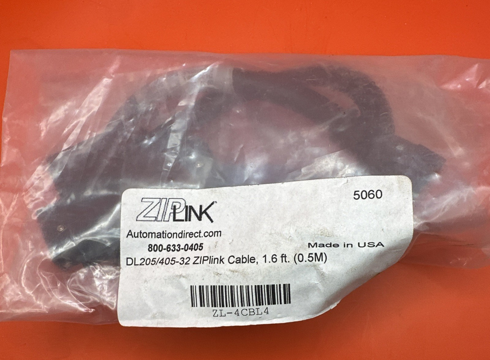 NEW - OPEN BOX - DL205/ 45-32 ZIP Link Cable 1.6 FT. ZL-4CBL4