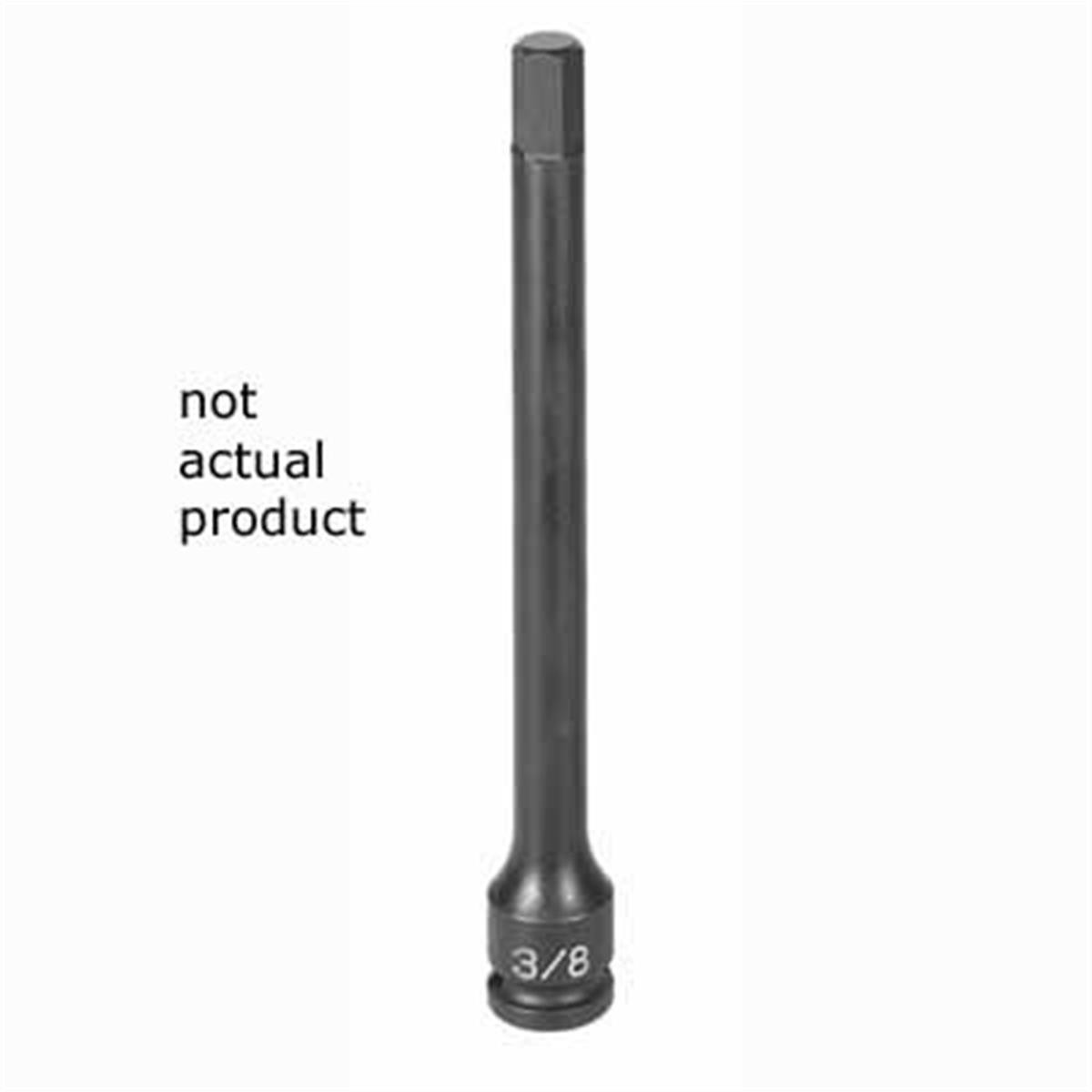 Grey Pneumatic 3/8" Drive x 4mm Hex Driver 6" Length