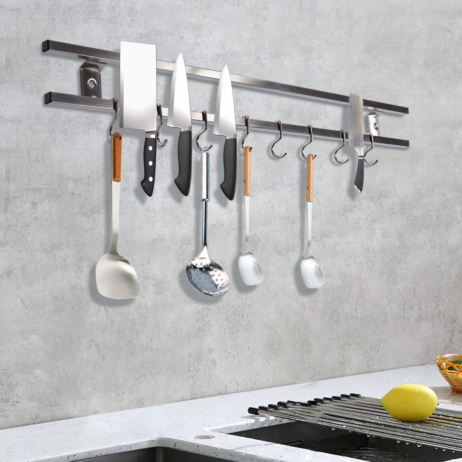 24Inch Magnetic Knife Holder 1* Double-bar Tool Holder Powerful Magnetic