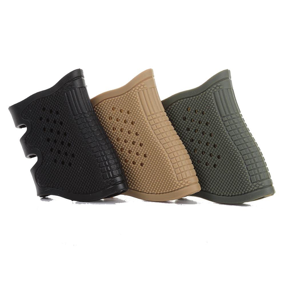 Fidragon Tactical Rubber Grips Glove Sleeve Slip-On BLACK GREEN TAN