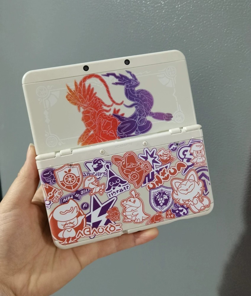 Replacement Shell for Nintendo New 3DS – Crimson Violet Legendary Pokémon Design