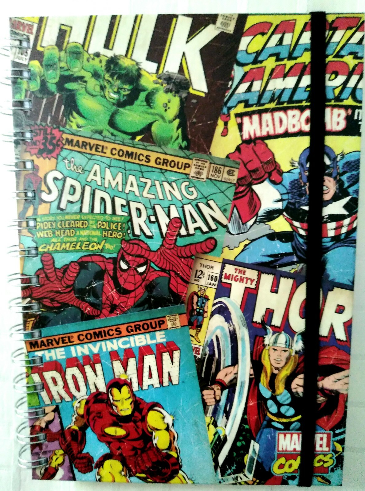 MARVEL COMICS (A5) Superheroes SPIRAL HARDCOVER NOTEBOOK 240 Page Journal Diary