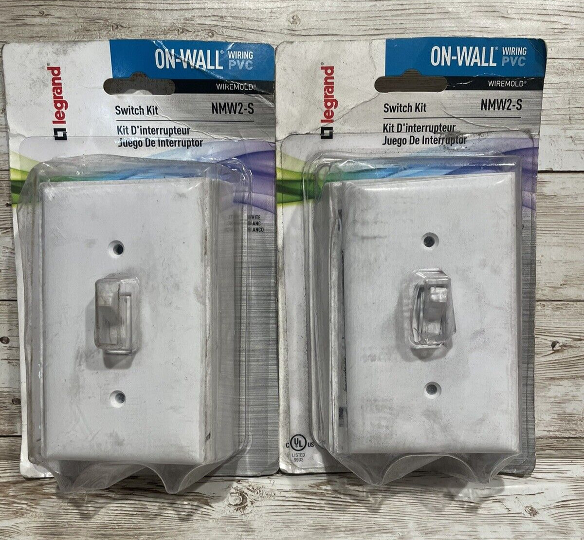 Wiremold On-Wall Switch Kit PVC Size: 1in Color: White #NMW2-S *Lot of 2*