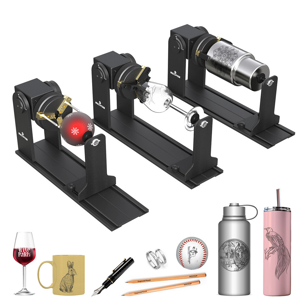 Mecpow Rotary Roller Module+Versatile Jaws,90°Angle Adjustment,360°Rotary Chunk