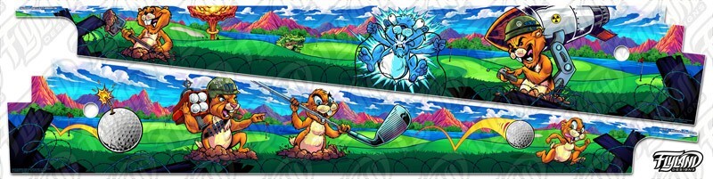 No Good Gofers Side Art Blades for Pinball Machines