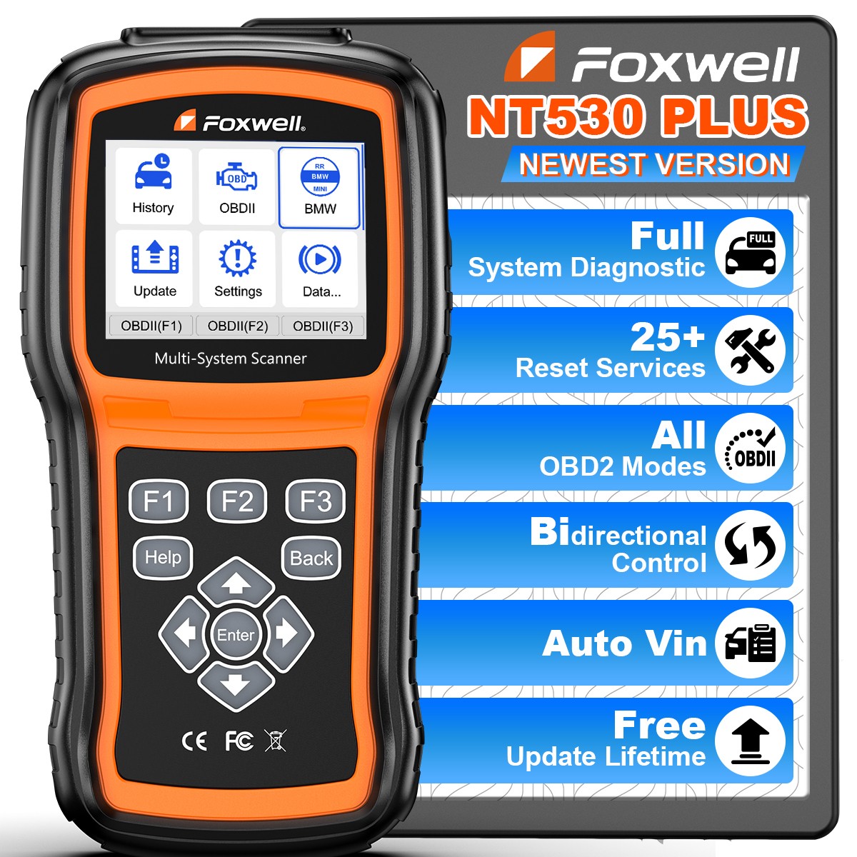 FOXWELL NT530Plus For SUBARU Bidirectional OBD2 Diagnostic Scanner Tool 25+Reset
