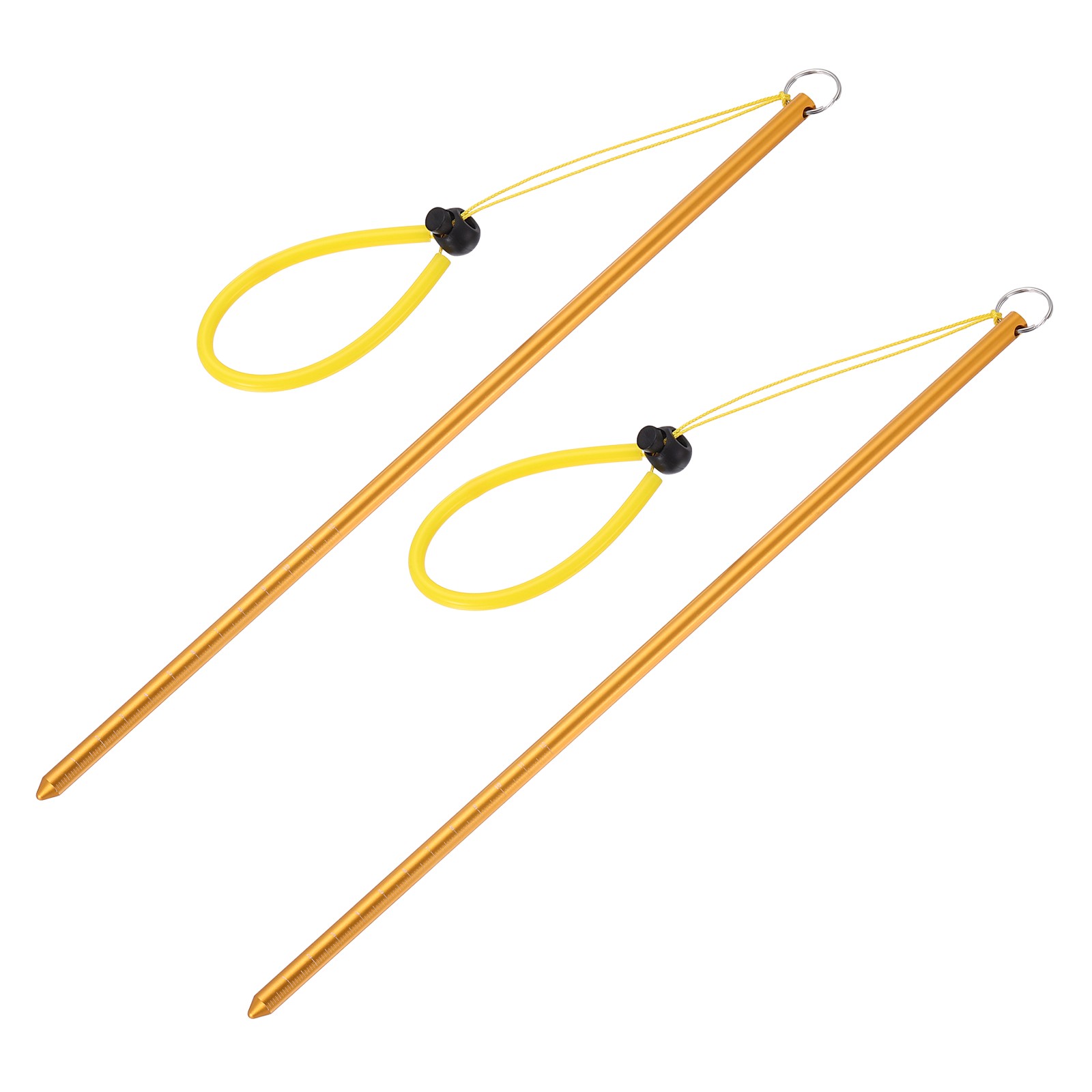Diving Pointer Stick, 2Pcs Alloy Diving Stick Rod with Measurement, Gold