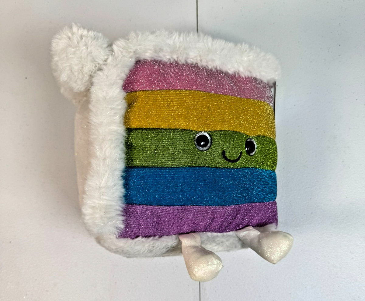 FAO Schwarz 11" Glow Brights Plush LED with Sound Rainbow Cake
