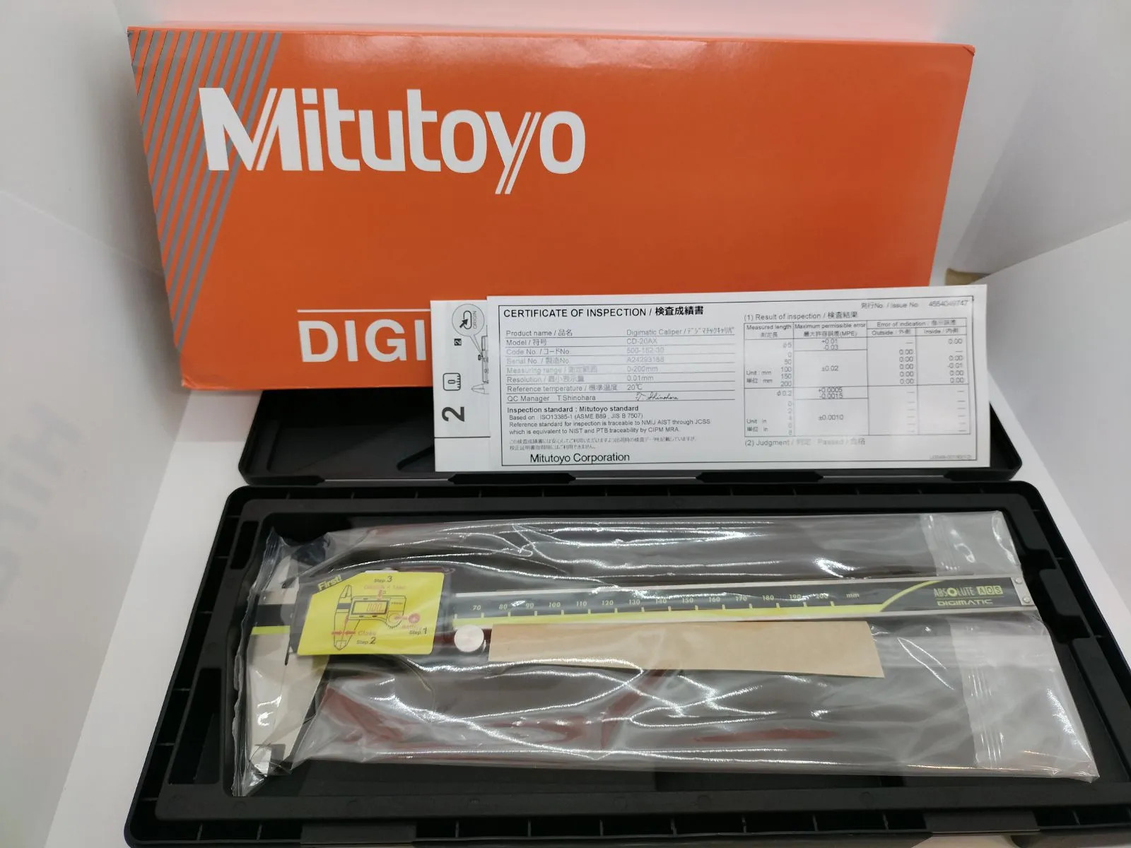 [Unused] Mitutoyo Digital Caliper CD-20AX 500-152-30, 0-200mm limited From JAPAN