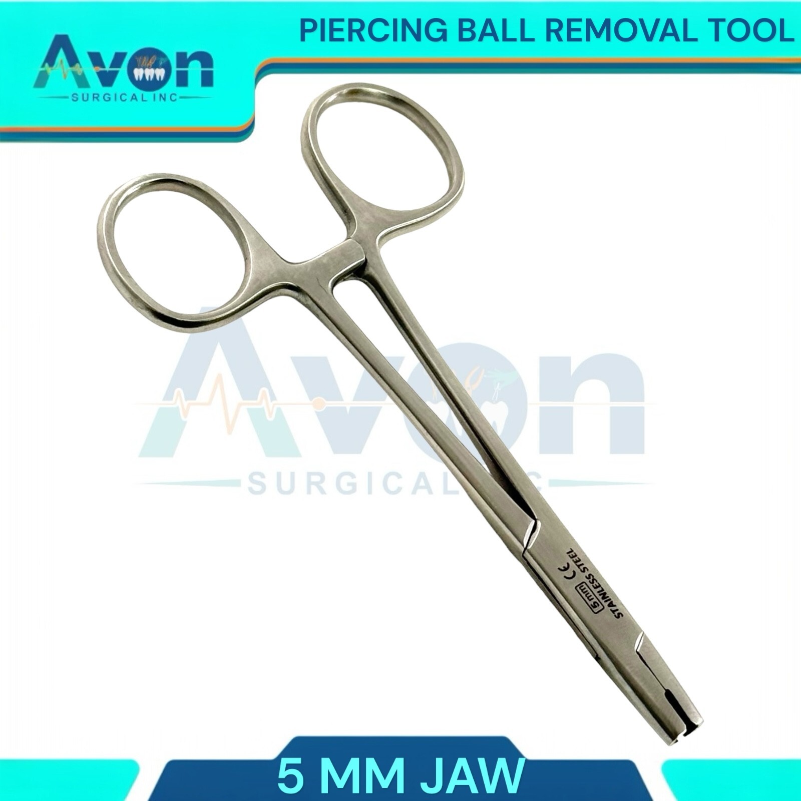 Dermal Anchor Tube Forceps for Dermal Tops, Nose Septum Labret Earrings 5mm