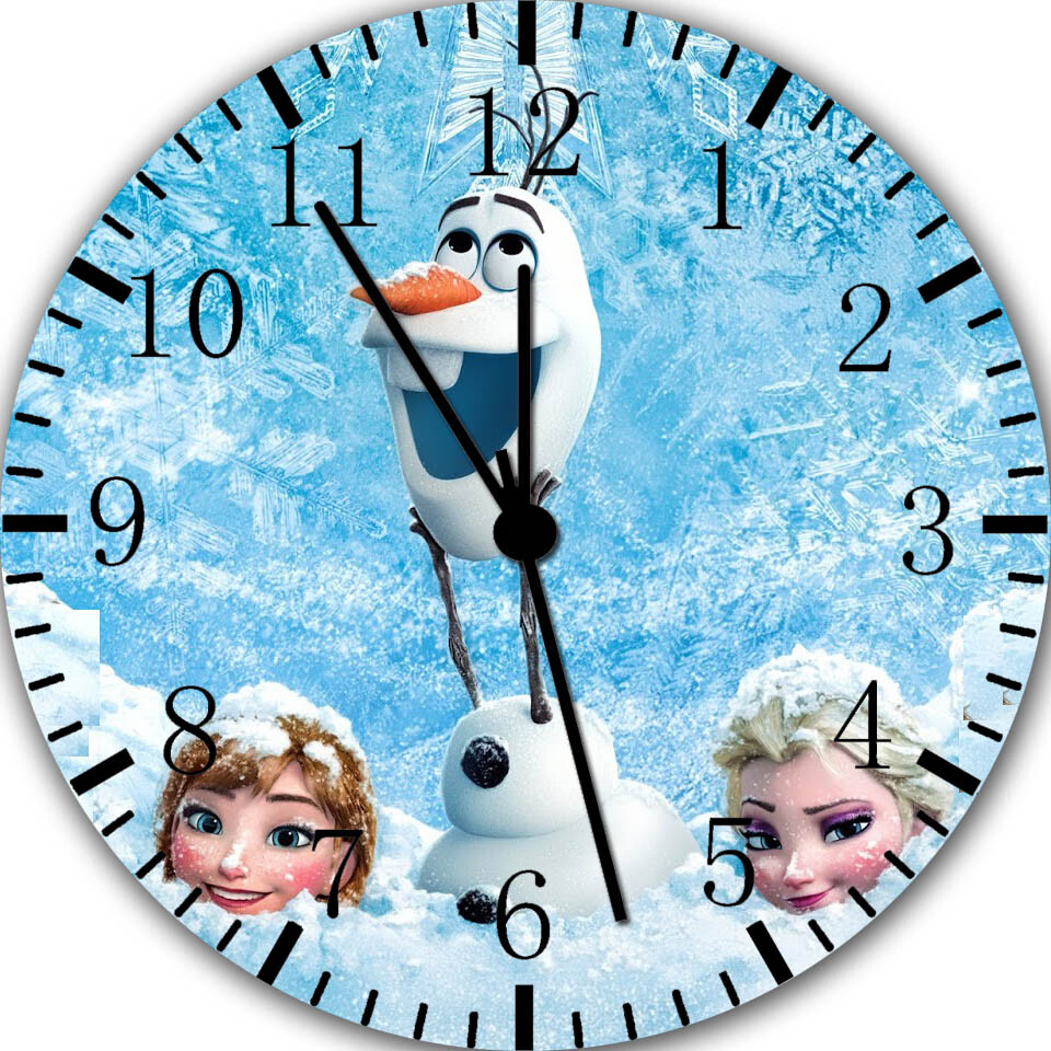 Disney Frozen Elsa Anna Olaf Frameless Silent Wall Clock Nice For Gifts G29